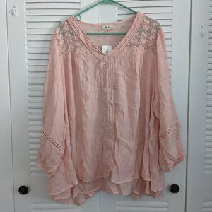 Style & Co Plus Size Layered-Hem Top